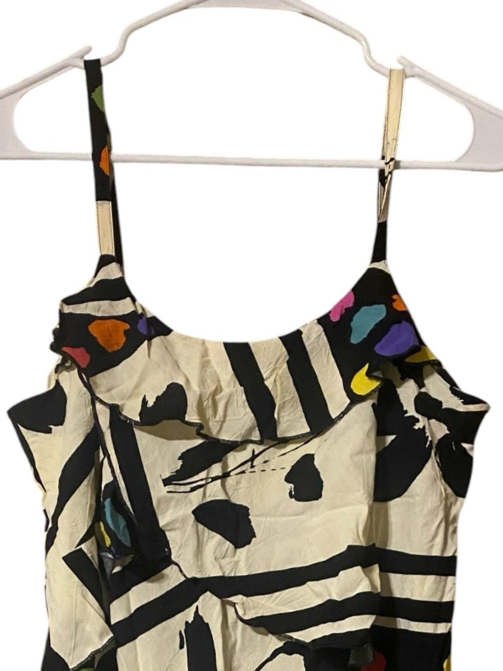 VINTAGE Y2K Jams World Mini Dress Large Abstract Artsy Colorful 90’s Hawaii USA - Picture 14 of 16